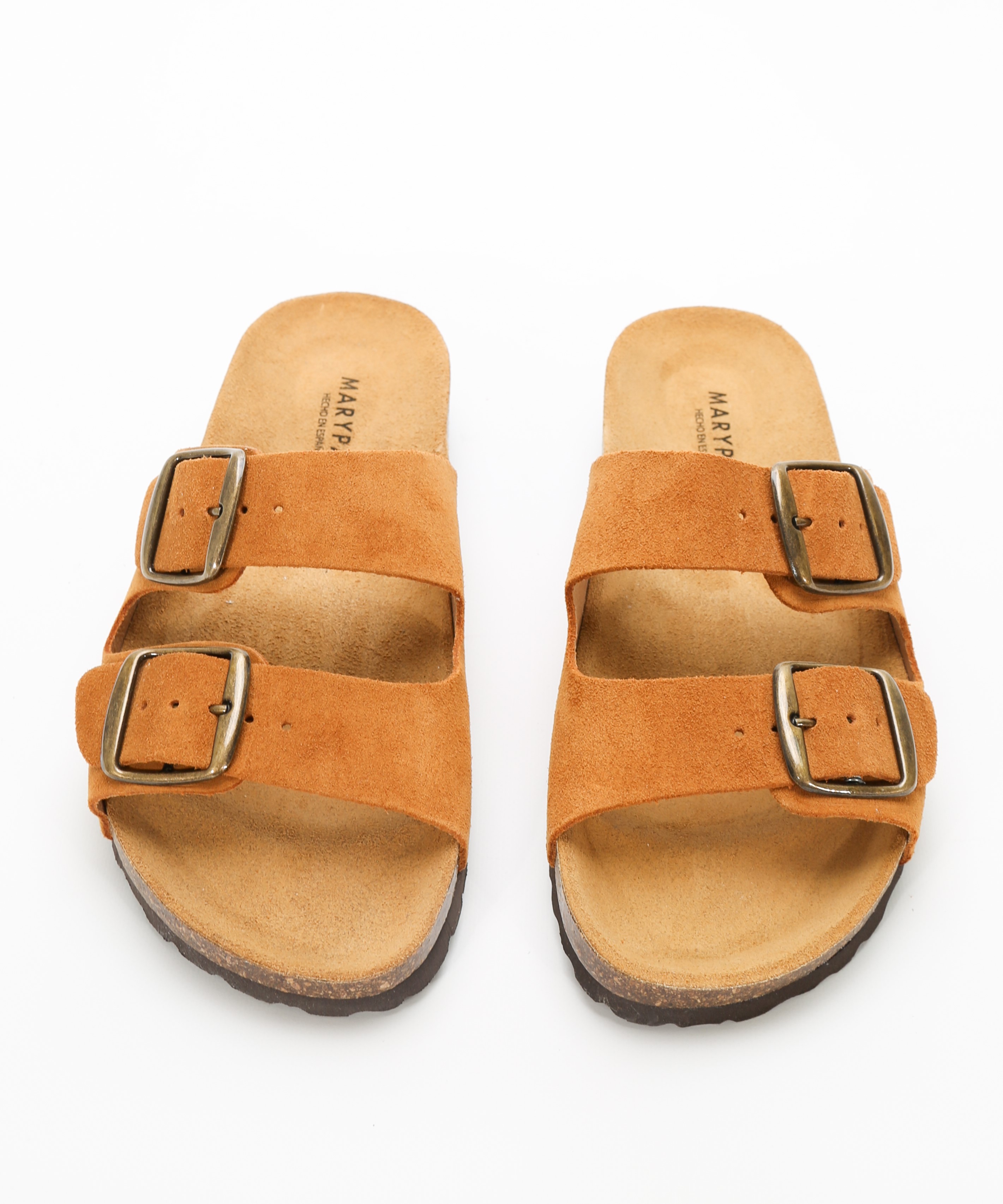 Sandalias de piel planas con hebillas  image number null